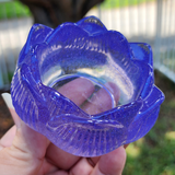 Resin Lotus Trinket Dish - Purple with Glitter