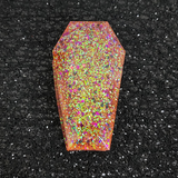 Resin Coffin Trinket Box - Orange Shifting Glitter
