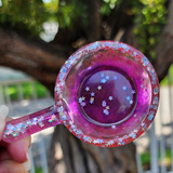 Resin Pan Shape Tealight Holder - Purple with Glitter