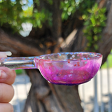 Resin Pan Shape Tealight Holder - Purple with Glitter