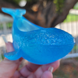 Resin Whale Planter - Blue with Glitter
