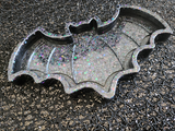 Black Holographic Glitter Bat Tray