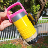 Can Cooler Holder 12 oz Slim - Pencil Design with Ribbon Pop Can Opener