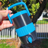 Can Cooler Holder 12 oz - Black and Cyan Blue