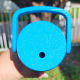 Can Cooler Holder 12 oz - Black and Cyan Blue