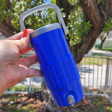 Can Cooler Holder 12 oz Slim - Blue and Silver