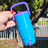 Can Cooler Holder 12 oz Slim - Cyan Blue and Lavender Purple