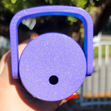 Can Cooler Holder 12 oz Slim - Cyan Blue and Lavender Purple
