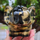 Elephant Planter - Black and Gold Marbled