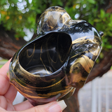 Elephant Planter - Black and Gold Marbled