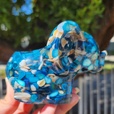 Resin Elephant Planter - Crushed Shells