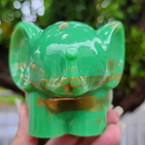 Elephant Planter - Jade and Gold Marbled