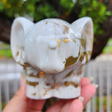Elephant Planter - White and Gold Marbled
