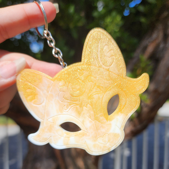 Fox Gold Marbled Keychain