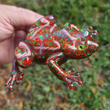 Resin Frog - Candy Canes