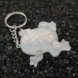 Resin Frog Keychain - Opal Glitter