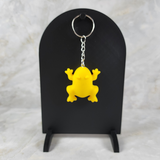 Resin Frog Keychain - Yellow with Glitter