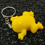 Resin Frog Keychain - Yellow with Glitter