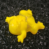 Resin Frog Magnet - Yellow with Glitter
