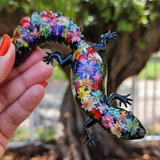 Resin Gecko - Mini Flowers