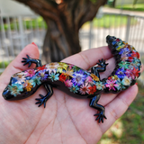 Resin Gecko - Mini Flowers