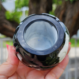 Resin Jack Jar - Black and White Marbled