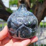 Resin Jack Jar - Black with Holographic Glitter