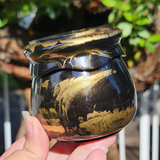 Resin Jam Jar Trinket Storage - Black and Gold