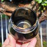 Resin Jam Jar Trinket Storage - Black and Gold