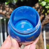 Resin Jam Jar Trinket Storage - Blue and Gold