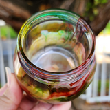 Jam Jar Trinket Storage - Colorful Swirls