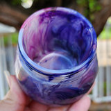Jam Jar Trinket Storage - Purple Swirls