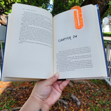 Jumbo Paper Clip Bookmark - Orange Color Shifting Glitter
