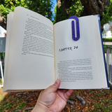 Jumbo Paper Clip Bookmark - Purple Glitter
