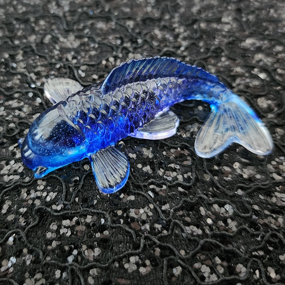 Resin Koi Fish - Blue, Purple and Clear