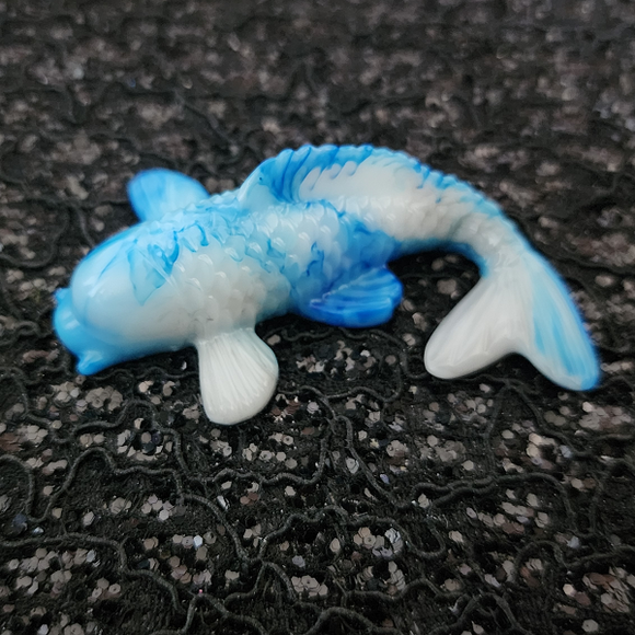 Resin Koi Fish - Blue and White