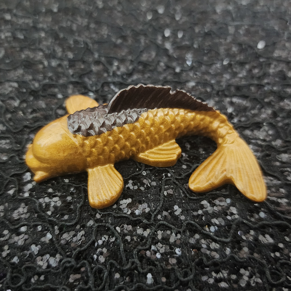 Resin Koi Fish - Brown and Gold
