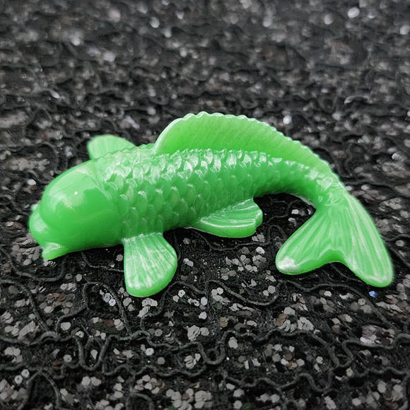 Koi Fish - Light Green with Silver