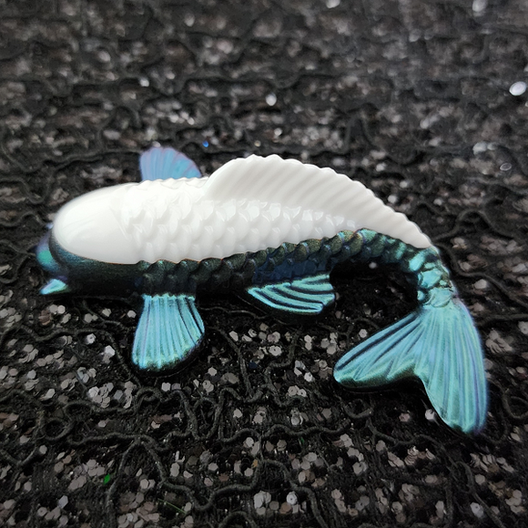 Resin Koi Fish - Multichrome with White
