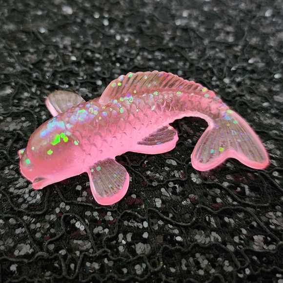 Koi Fish Magnet - Pink with Color Shifting Glitter