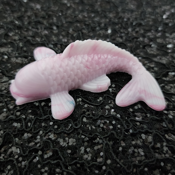 Koi Fish - White with Magenta Swirls