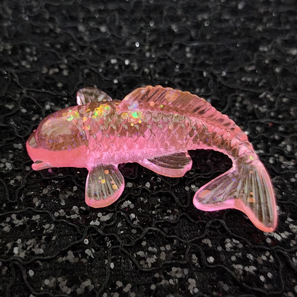 Koi Fish - Pink with Glitter