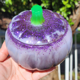 Large Pumpkin Trinket Storage - Purple with Glitter