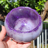Large Pumpkin Trinket Storage - Purple with Glitter