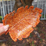 Resin Leaf Tray - Multicolored Fall Glitter