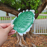 Resin Leaf Tray - Winter Green