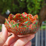 Resin Lotus Trinket Dish - Christmas Glitter