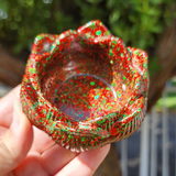 Resin Lotus Trinket Dish - Christmas Glitter