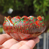 Resin Lotus Trinket Dish - Christmas Glitter