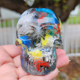 Resin Medium Skull - Filament Filled Blue